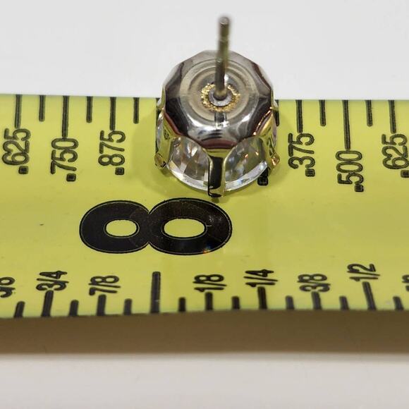 Beautiful Round Cut 4 CTW Brilliant Cubic Zirconia Stud Earrings - Picture 10 of 10